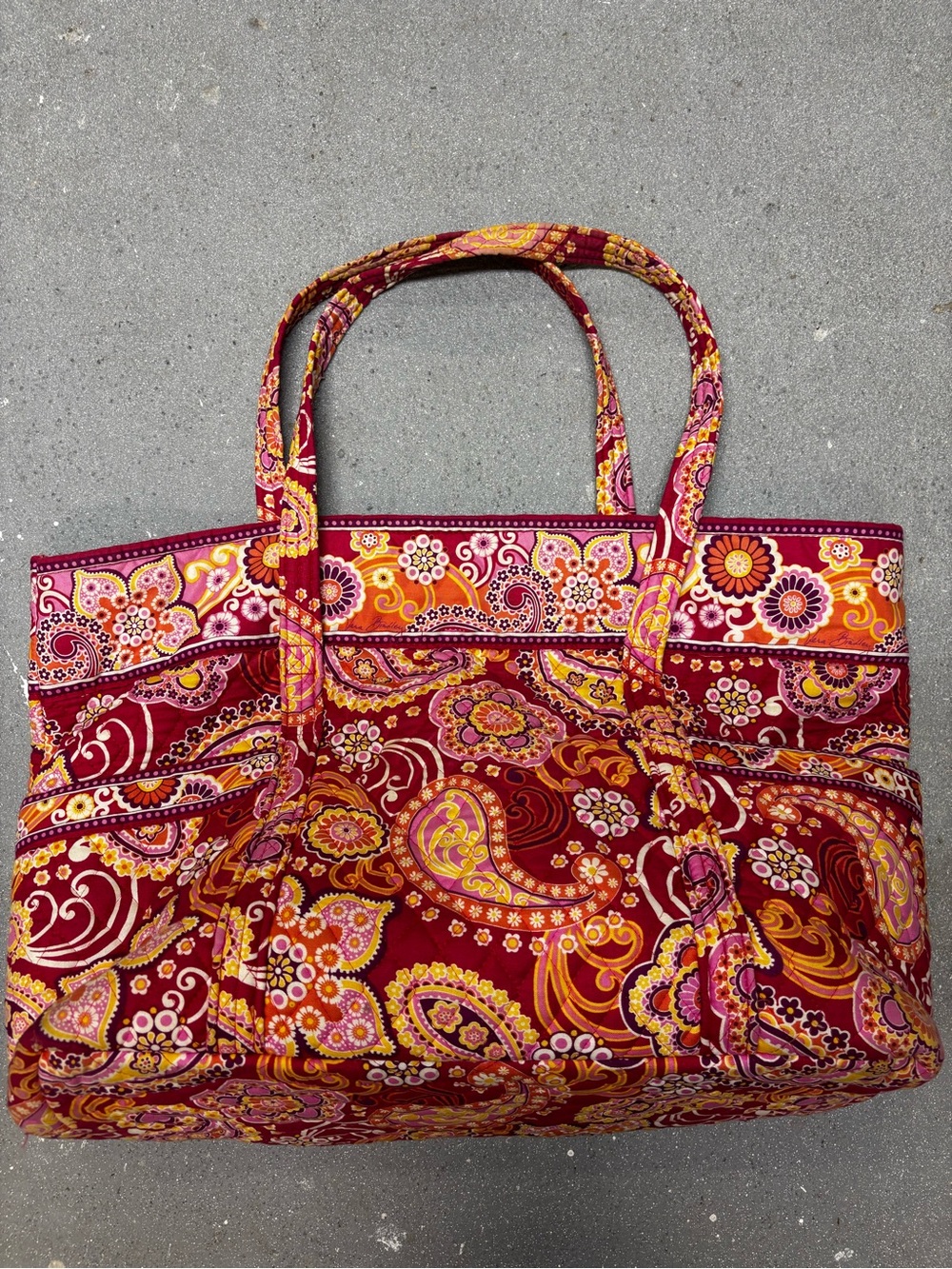 Vera Bradley cotton tote bag  Raspberry Fizz